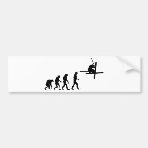 ski-evolutie bumpersticker