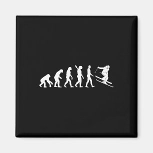 Ski-evolutie Funny Skier Freestyle Ski Winter Magneet