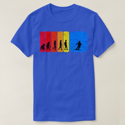 Ski evolutie grappig cadeau t-shirt (Design voorkant)