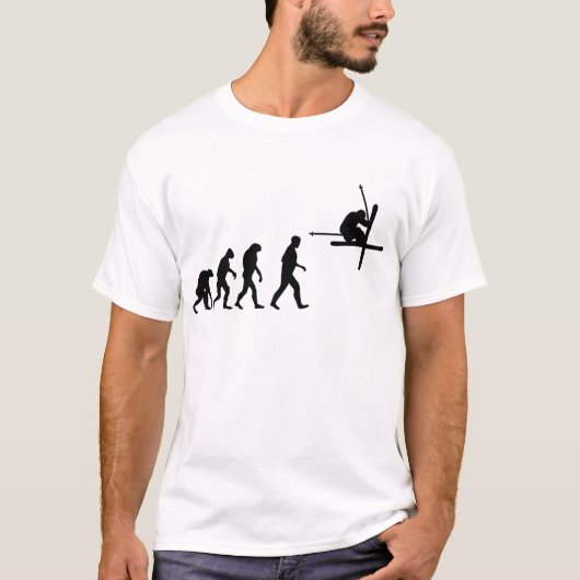 ski-evolutie t-shirt (Voorkant)
