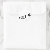 ski-evolutiepictogram ronde sticker (Tas)