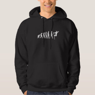Ski Evolution Skiing Winter Sports Piste Funny Ski Hoodie
