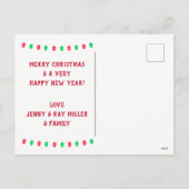 Ski feestdag - kerstkaart - Briefkaart (Achterkant)