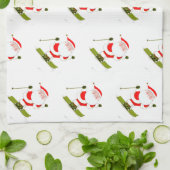 Ski-Feestdagen Theedoek (Gevouwen)