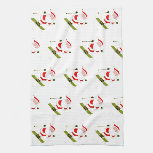 Ski-Feestdagen Theedoek (Verticaal)