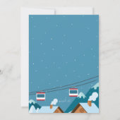 Ski-feestuitnodigingen Kaart (Achterkant)
