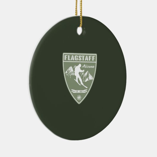 Ski Flagstaff Arizona Keramisch Ornament (Rechts)