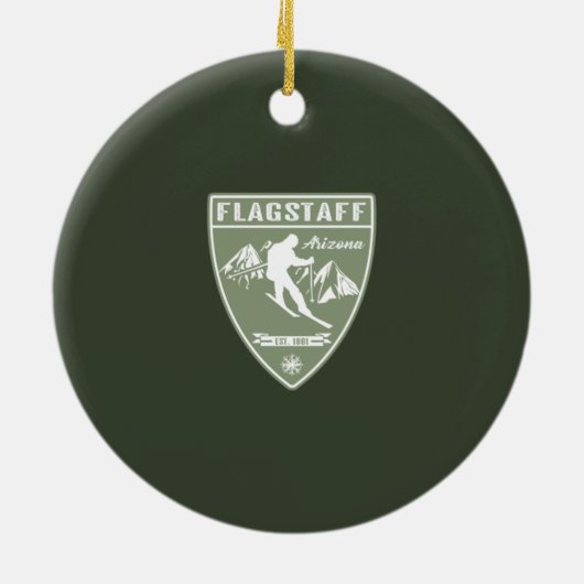 Ski Flagstaff Arizona Keramisch Ornament (Achterkant)