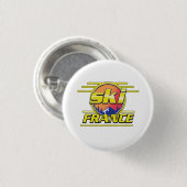 ski France 80s logo. Ronde Button 3,2 Cm (Voorkant /achterkant)