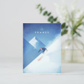 Ski France Vintage Travel Poster - Art Briefkaart (Staand voorkant)