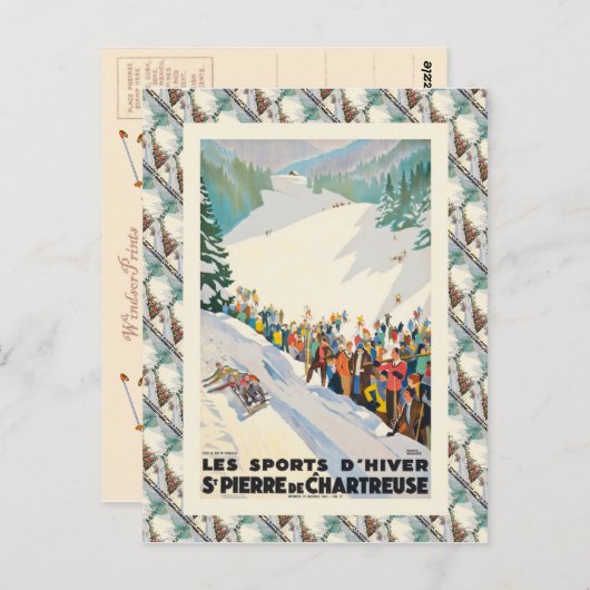     Ski Frankrijk, Saint-Pierre-de-Chartreuse Briefkaart (Voorkant / Achterkant)