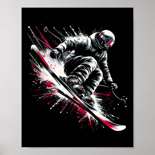 Ski Freestyle Skiing Freeski Winter Extreme Sports Poster (Voorkant)