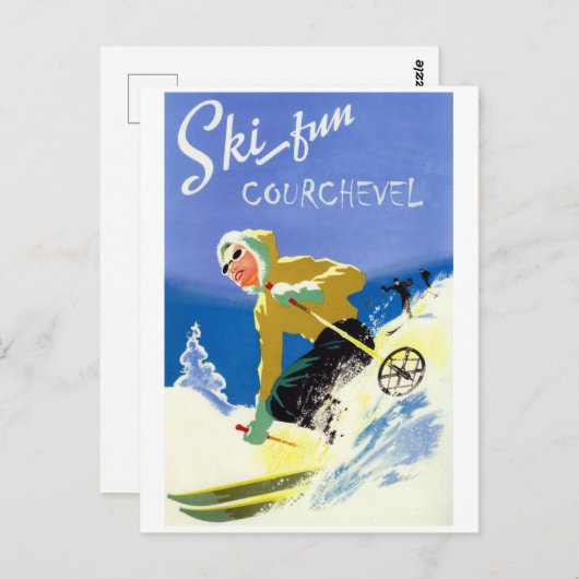 Ski Fun in Courcheval Briefkaart (Voorkant / Achterkant)