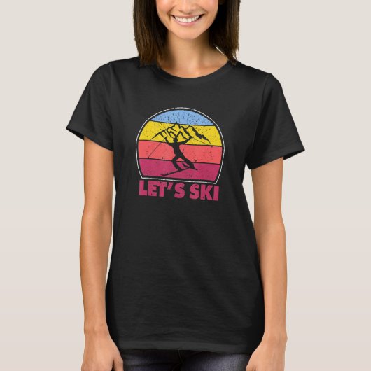 Ski Funny Performance Sports Winter Mountain T-shirt (Voorkant)