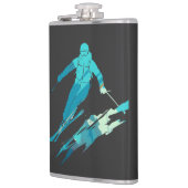 Ski Game Sport Challenge Illustratie Silhouet Heupfles (Links)