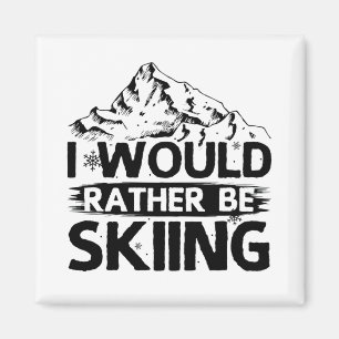 Ski gezegden   Skiemskiërs wintergeschenken Magneet