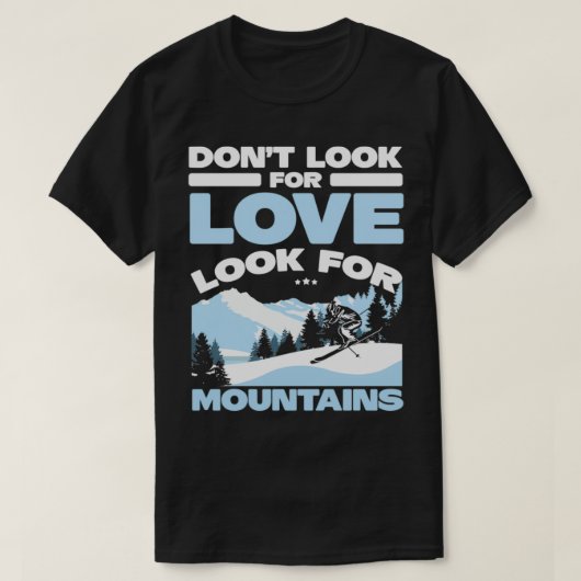 Ski Gift Idea Skiing Skiers Mountains Sneeuwsport T-shirt (Design voorkant)