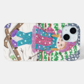 Ski girl leuke iPhone case (Achterkant (horizontaal))