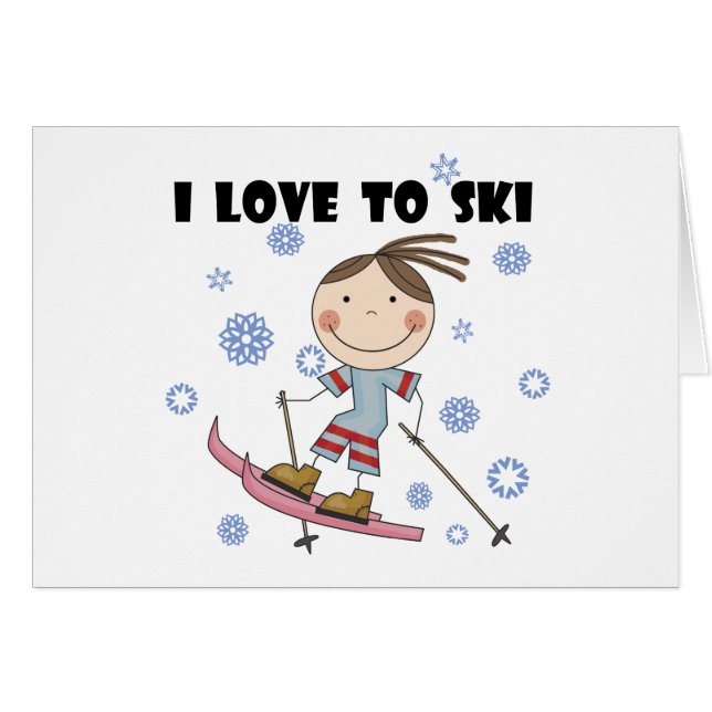 Ski - Girl Tshirts en Gifts (Voorkant Horizontaal)