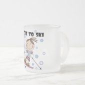 Ski - Girl Tshirts en Gifts Matglas Koffiemok (Voorkant rechts)