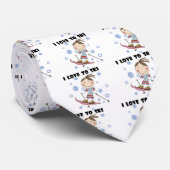 Ski - Girl Tshirts en Gifts Stropdas (Opgerold)