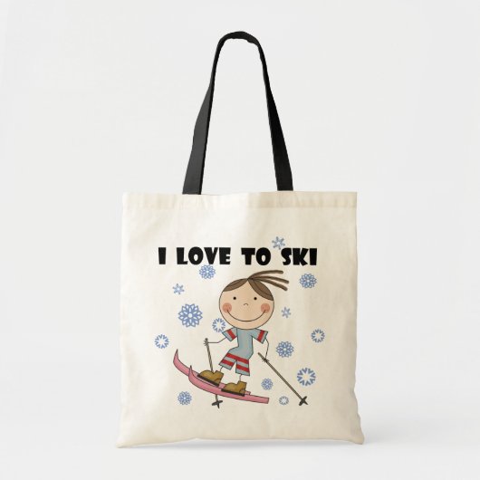 Ski - Girl Tshirts en Gifts Tote Bag (Voorkant)