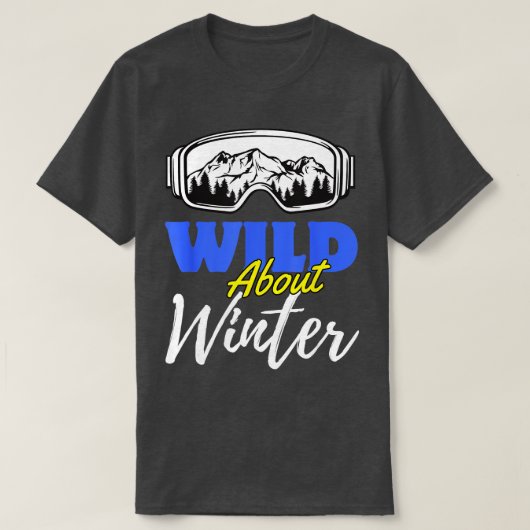 Ski Goggles Berg Sneeuw Breed Over Wintersport T-shirt (Design voorkant)
