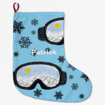 Ski Goggles en witte sneeuwvlokken