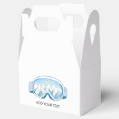 Ski Goggles Illustratie Gepersonaliseerd Bedankdoosjes (Geopend)