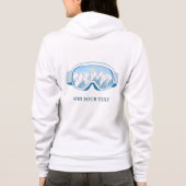 Ski Goggles Illustratie Gepersonaliseerd Wit Hoodie (Achterkant)