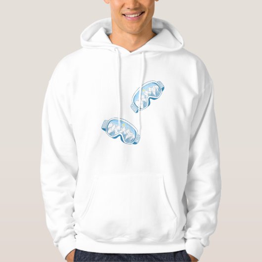 Ski Goggles Illustratie Hoodie (Voorkant)