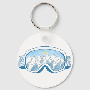 Ski Goggles Illustratie Sleutelhanger