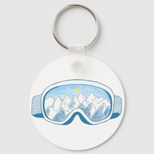 Ski Goggles Illustratie Sleutelhanger (Voorkant)