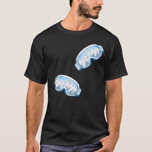 Ski Goggles Illustratie T-shirt (Voorkant)
