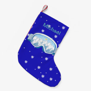 Ski Goggles met bergreflectie gepersonaliseerd Kleine Kerstsok