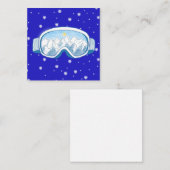 Ski Goggles met reflectie op de bergen Informatiekaartje (Voorkant / Achterkant)