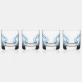 Ski Goggles Mountain Reflection Sky Blue Set 4 Whisky Glas (Links)