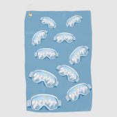 Ski Goggles Mountain Reflections Illustration Golfhanddoek (Voorkant)