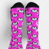 Ski Goggles Mountain Skier Snowboarder Hot Pink Sokken (Top)