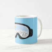 Ski Goggles Mountain Uitzicht Illustration Light B Koffiemok (Voorkant rechts)
