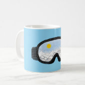 Ski Goggles Mountain Uitzicht Illustration Light B Koffiemok (Voorkant links)