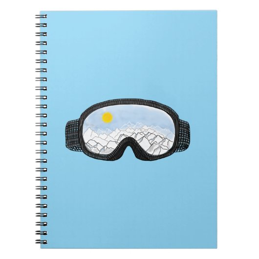 Ski Goggles Mountain Uitzicht Illustration Light B Notitieboek (Voorkant)