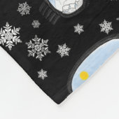 Ski Goggles Mountain Uitzicht Snowflakes Black Fleece Deken (Hoek)