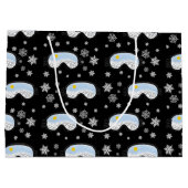 Ski Goggles Mountain Uitzicht Snowflakes Black Groot Cadeauzakje (Achterkant)