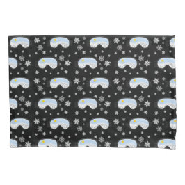 Ski Goggles Mountain Uitzicht Snowflakes Black Kussensloop