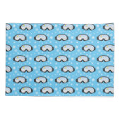 Ski Goggles Mountain Uitzicht Snowflakes Blue Kussensloop (Achterkant)