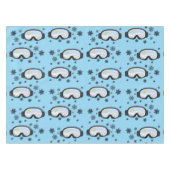 Ski Goggles Mountain Uitzicht Snowflakes Blue Tafelkleed (Voorkant (Horizontaal))