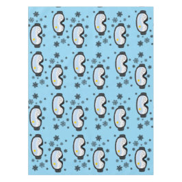 Ski Goggles Mountain Uitzicht Snowflakes Blue Tafelkleed