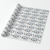 Ski Goggles Mountain Uitzicht Snowflakes Illustrat Cadeaupapier (Uitgerold)