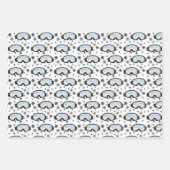Ski Goggles Mountain Uitzicht Snowflakes Illustrat Inpakpapier Vel (Voorkant 2)